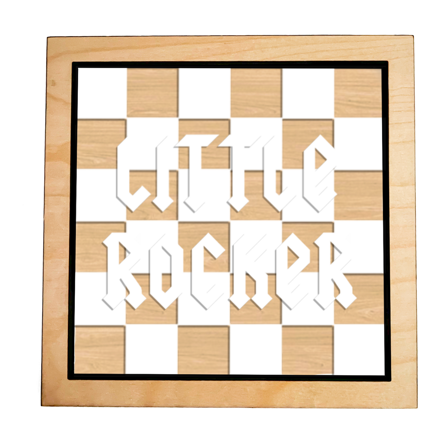 LITTLE ROCKER Check Layered Frame Sign