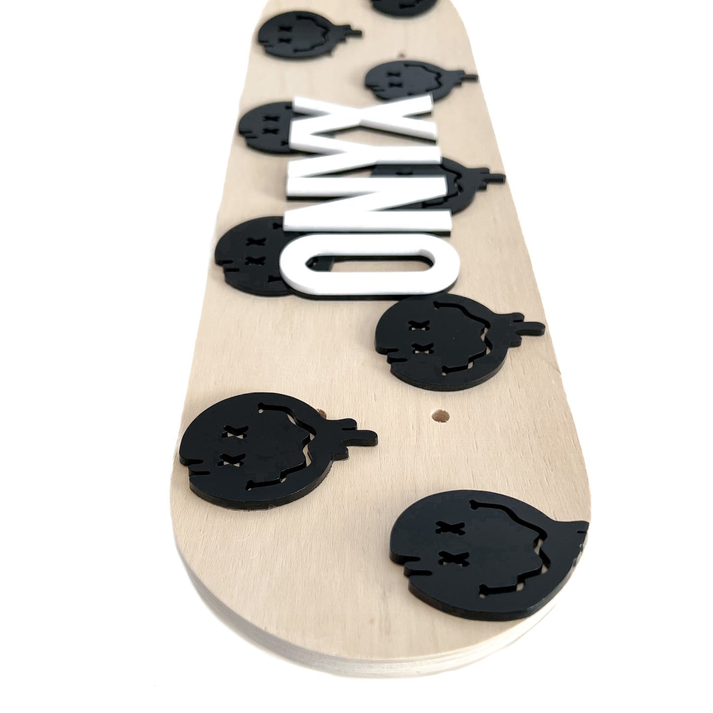 Drippy Smiley Personalized Mini Skateboard - Solid