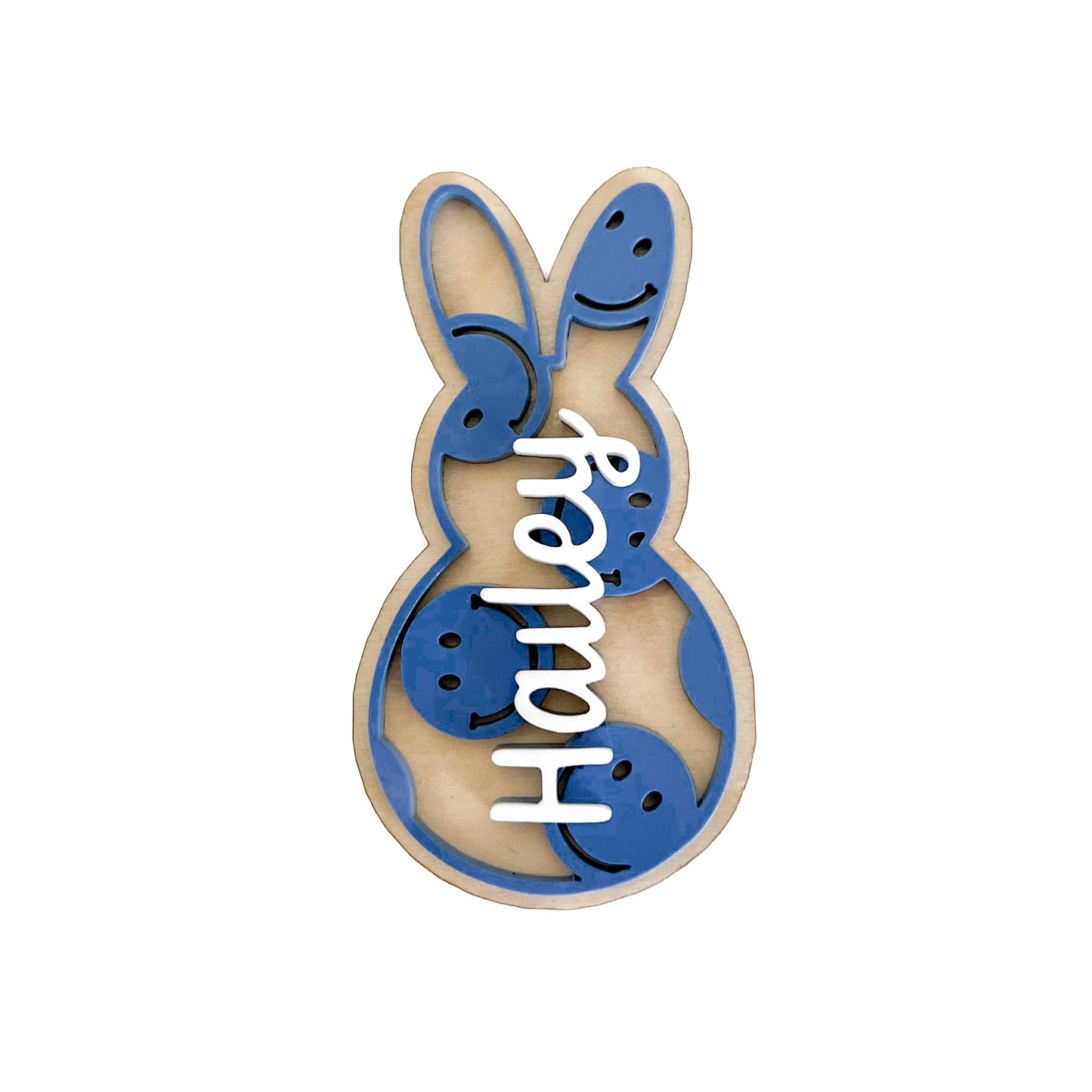 Personalized Classic Smiley Bunny Magnet/Tag