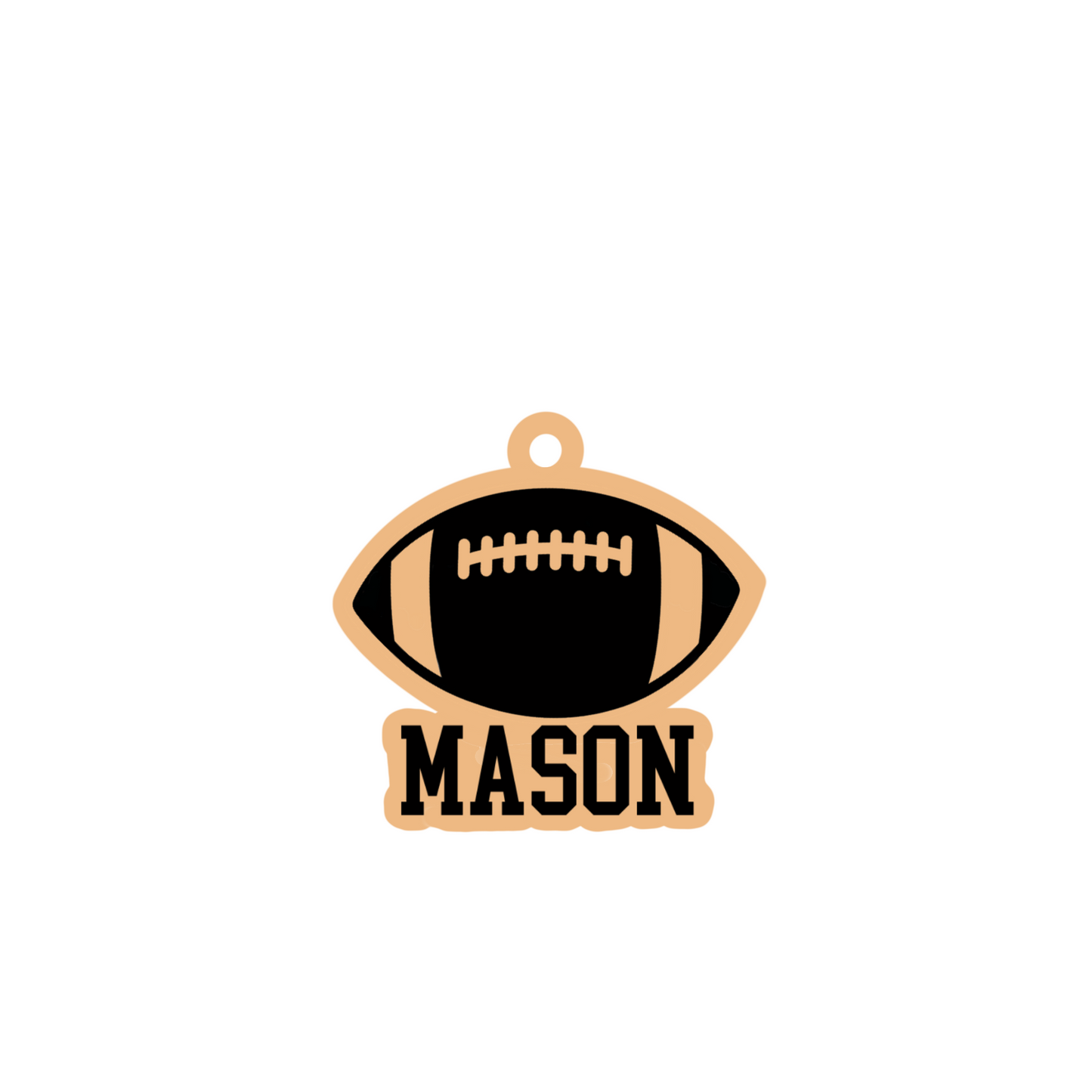 Personalized Football Keychain