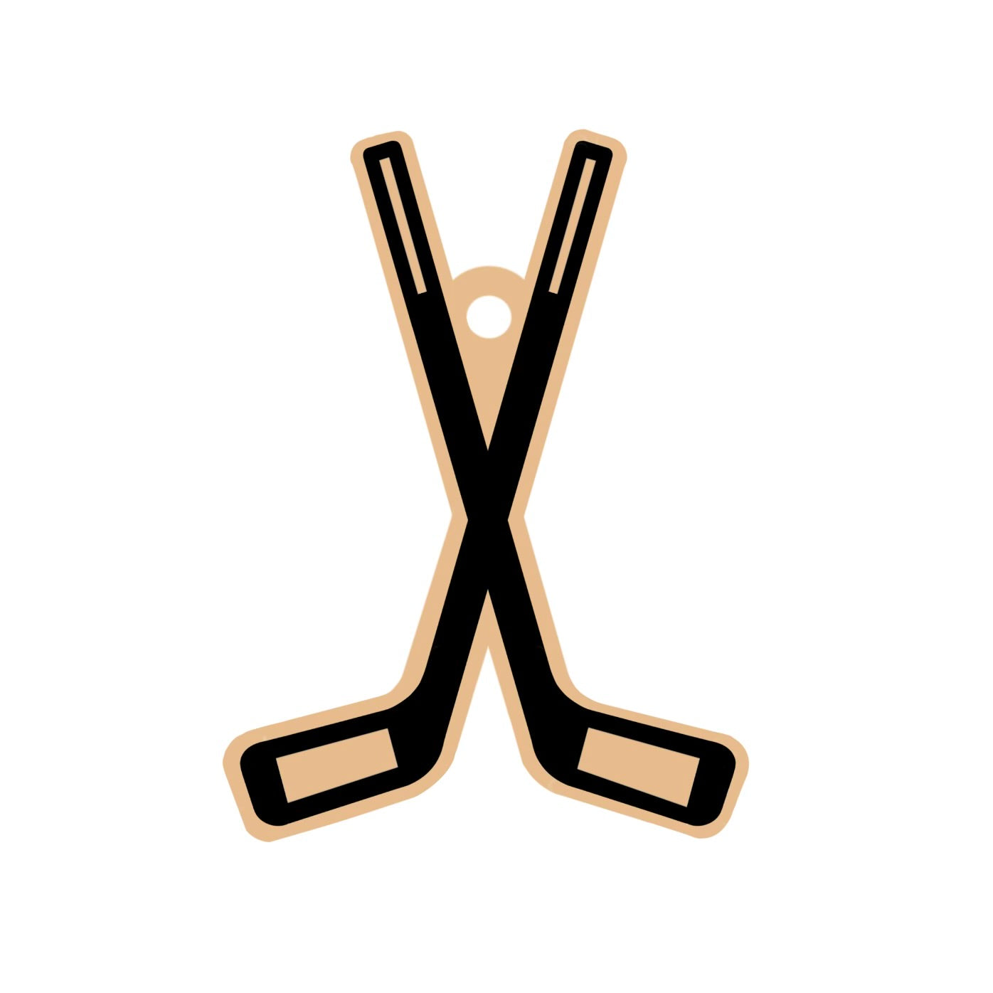 Hockey Sticks Keychain