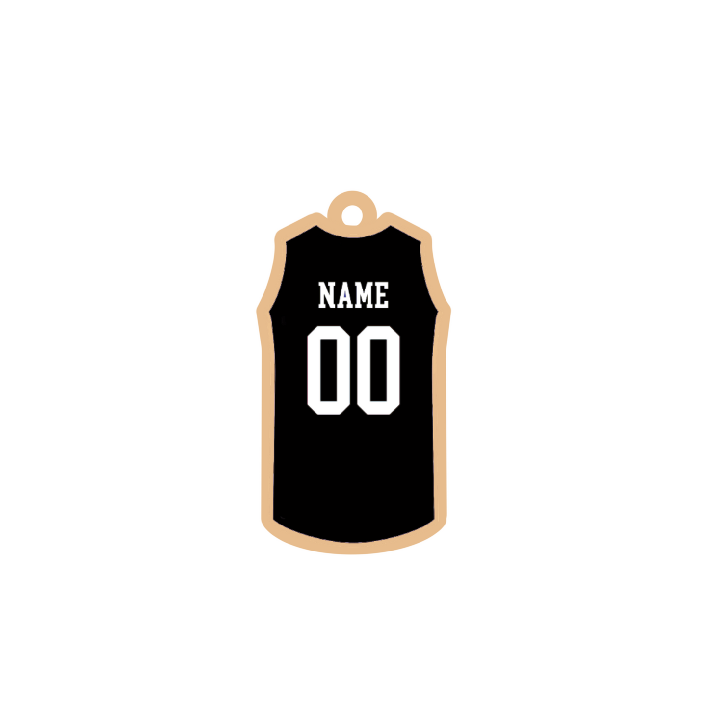 Personalized Basketball Jersey Keychain