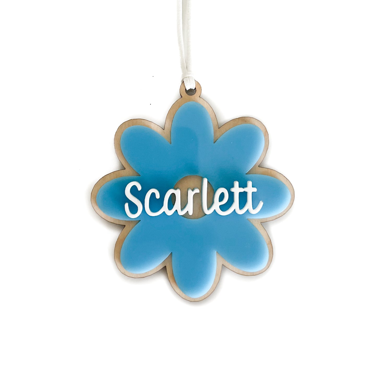 Personalized Solid Daisy Magnet/Tag - Style 2