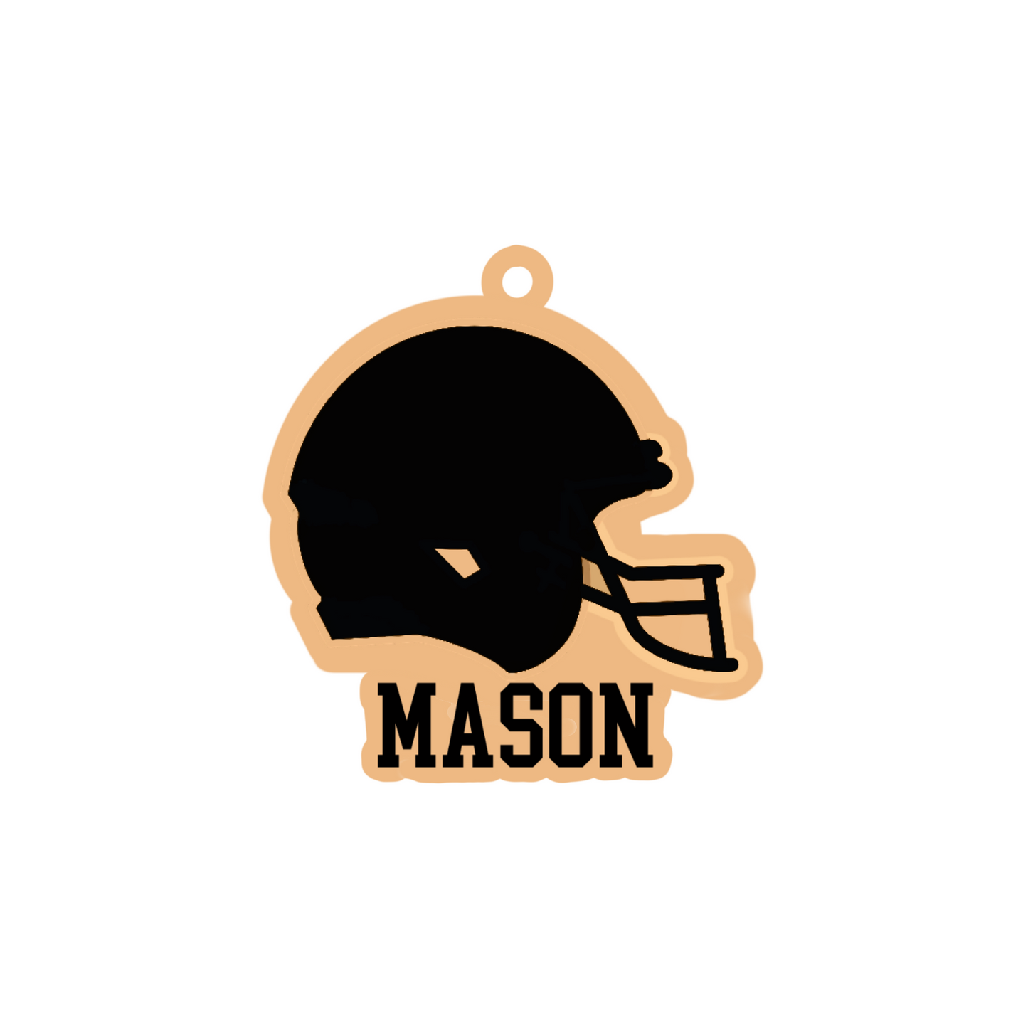 Personalized Football Helmet Keychain