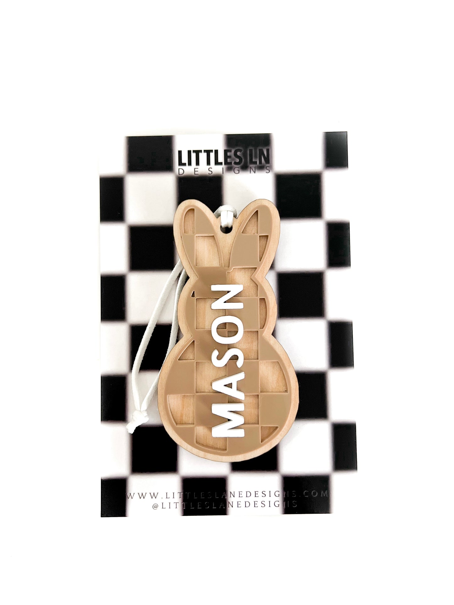 Personalized Check Bunny Magnet/Tag