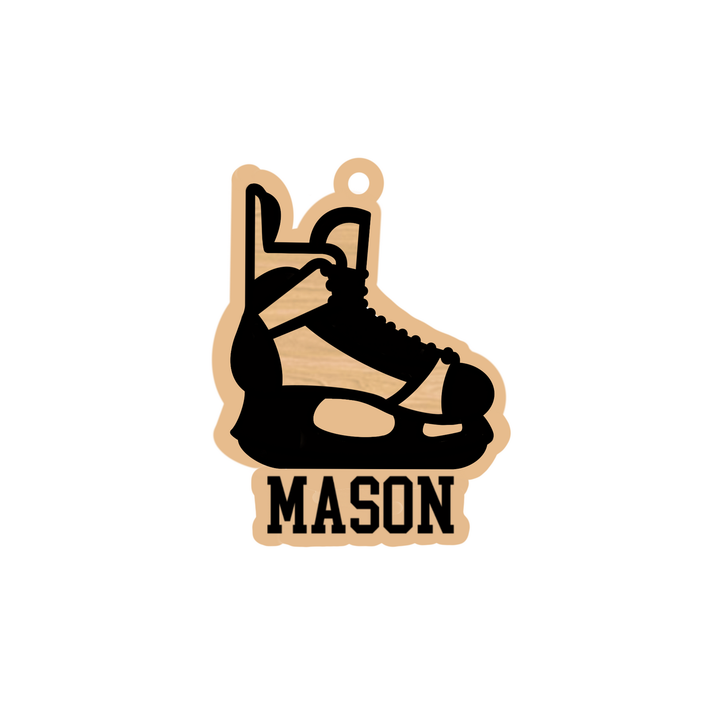 Personalized Hockey Skate Keychain