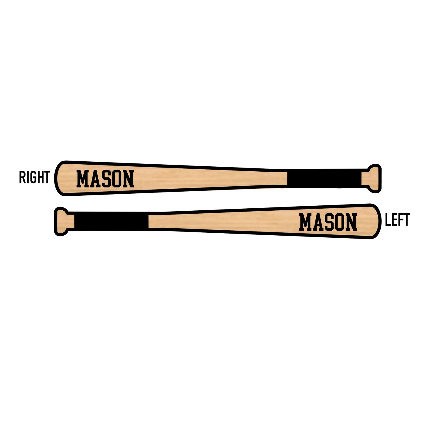 Personalized Solid Baseball Bat - MOCKUP