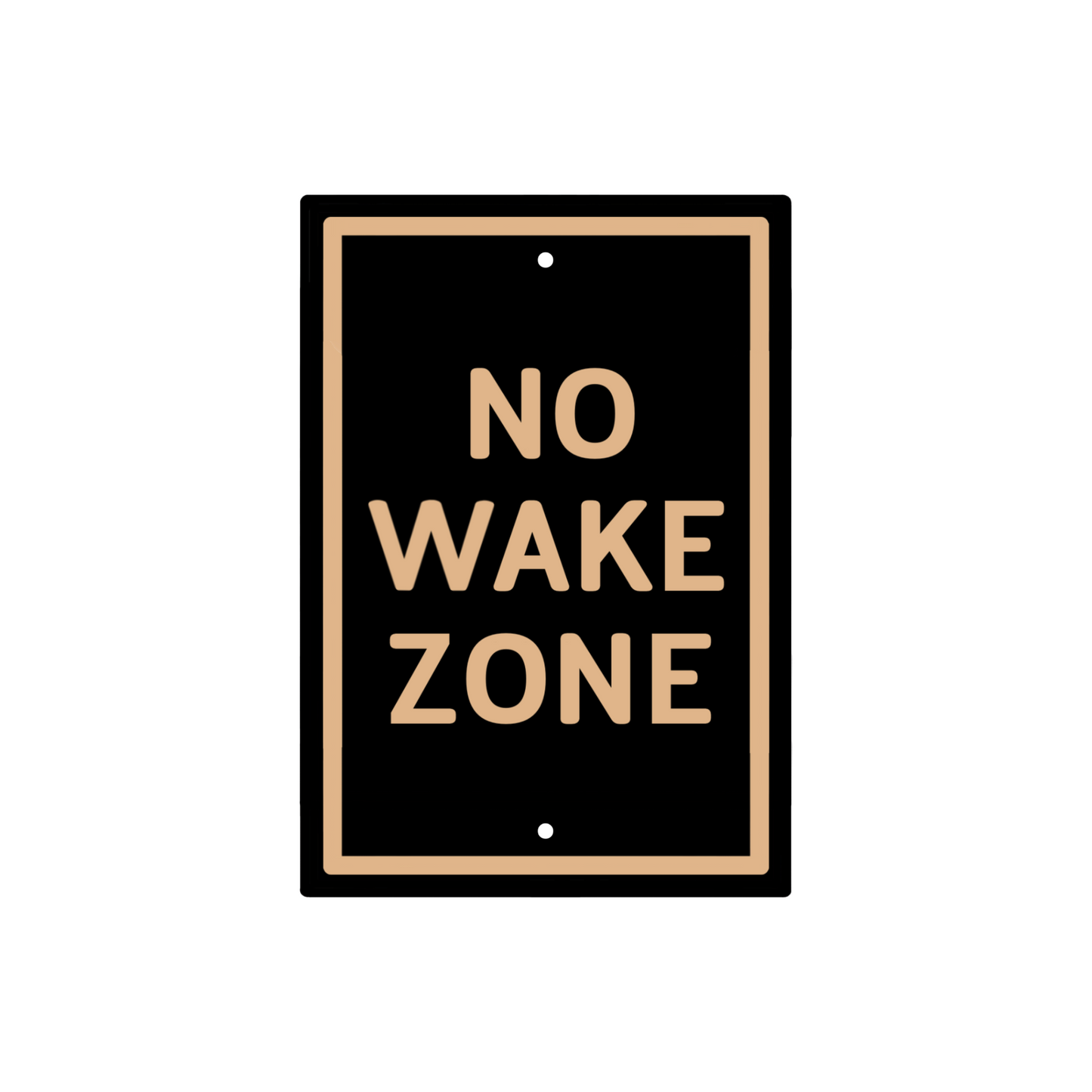 NO WAKE ZONE Sign - Solid