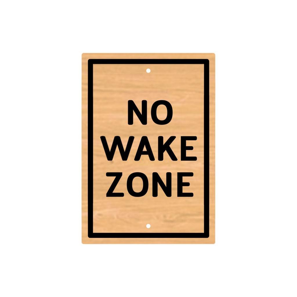NO WAKE ZONE Sign