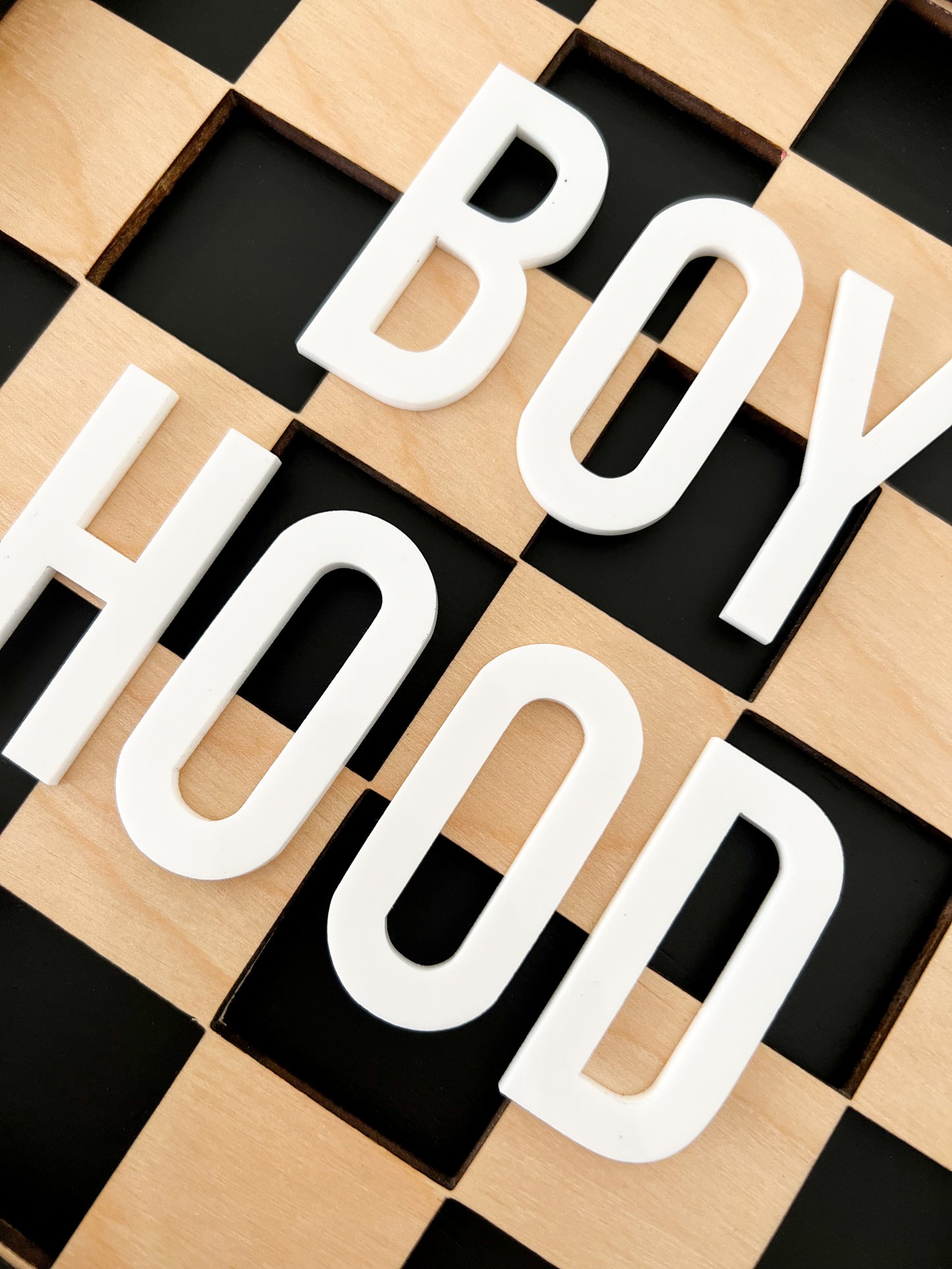 COOL KIDS CLUB Check Layered Frame Sign