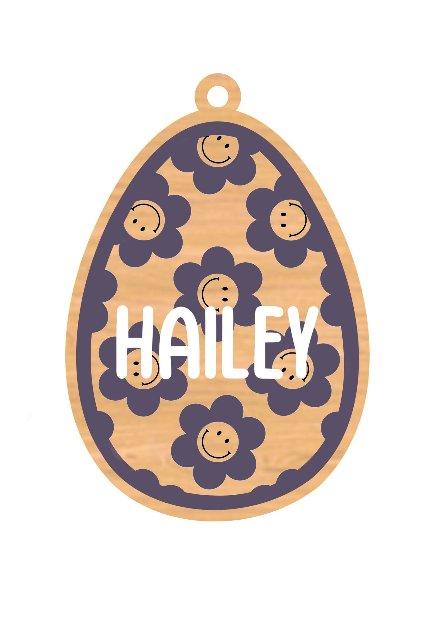 Personalized Daisy Smiley Egg Magnet/Tag