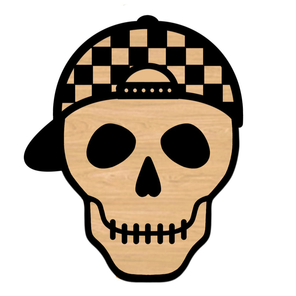 Check Snapback Skull