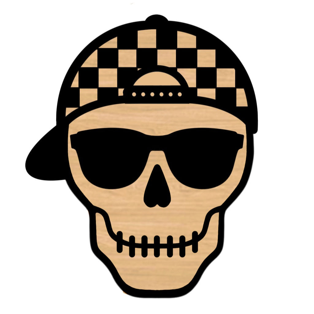 Check Snapback Sunnies Skull