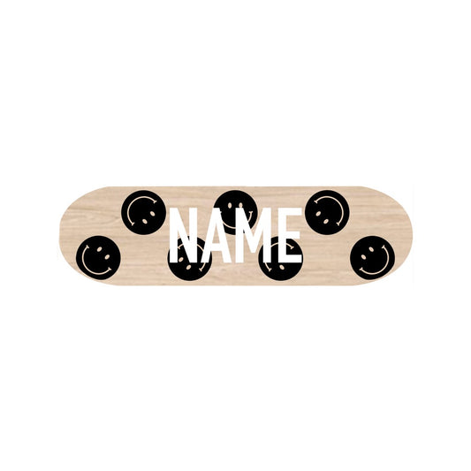 Classic Smiley Personalized Mini Skateboard - Solid MOCKUP
