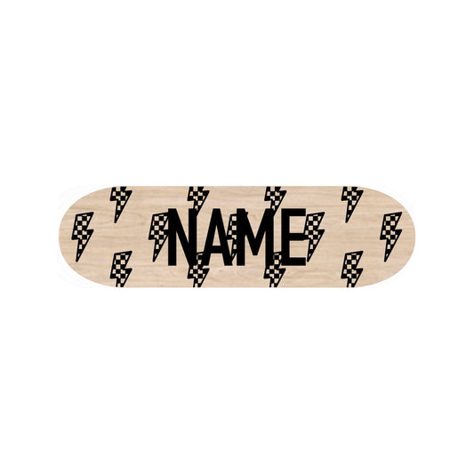 Check Race Bolt Personalized Mini Skateboard - MOCKUP