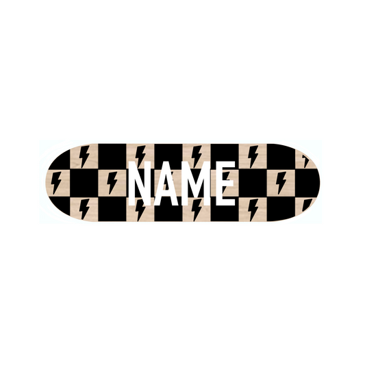 Race Bolt Check Personalized Mini Skateboard