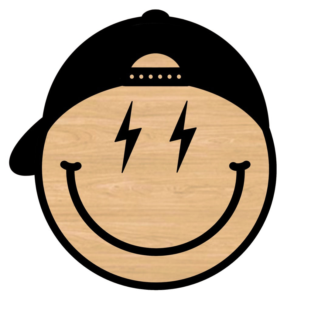 Solid Snapback Bolt Smiley