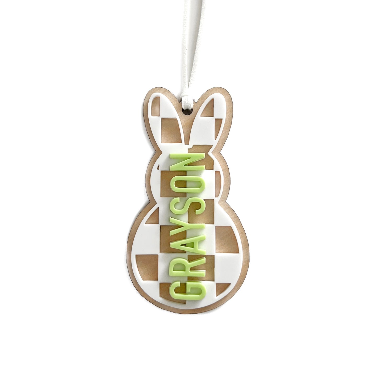 Personalized Check Bunny Magnet/Tag