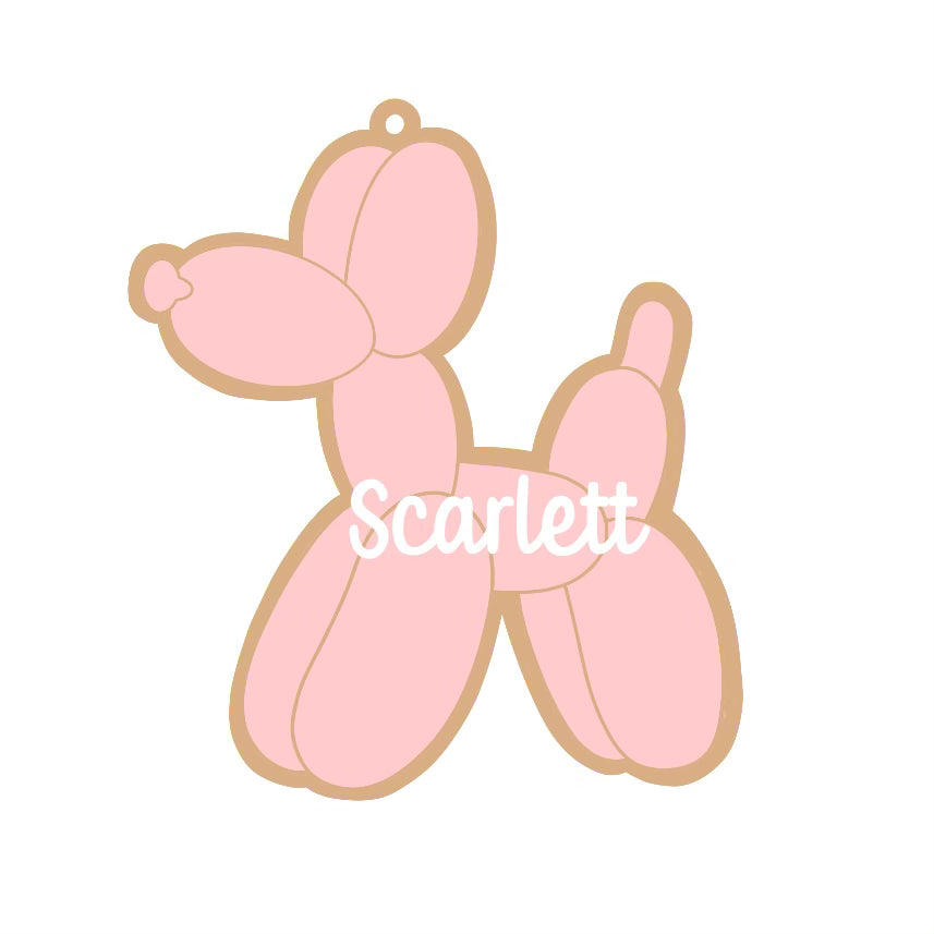 Personalized Balloon Dog Magnet/Tag