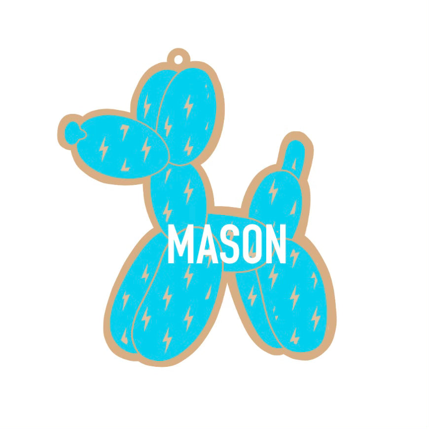 Personalized Bolts Balloon Dog Magnet/Tag