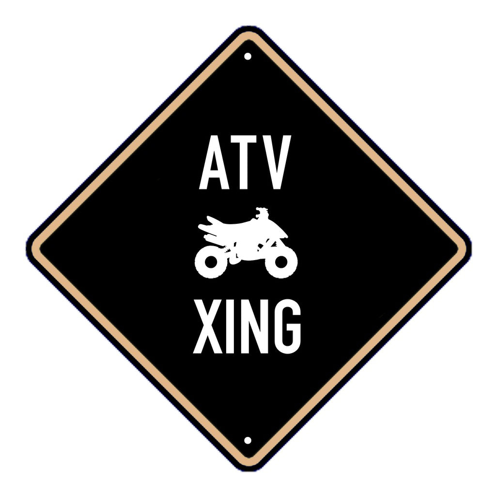 Solid ATV XING Sign