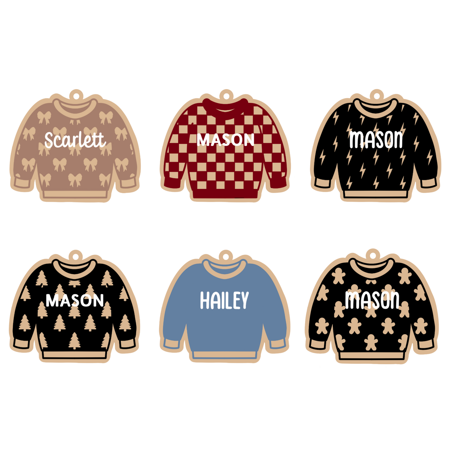 Personalized Bolts Sweater Magnet/Ornament/Tag