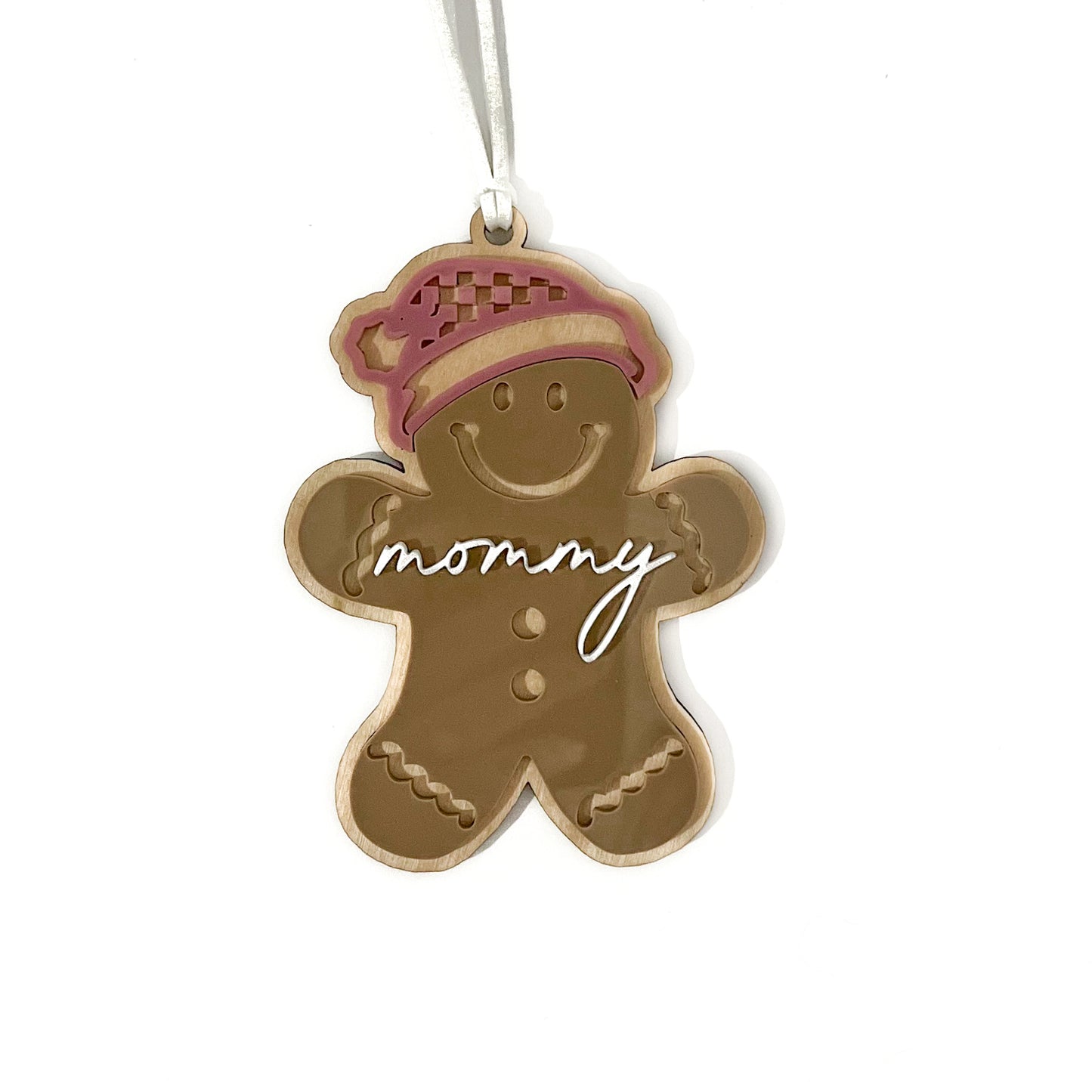 Personalized Check Santa Gingerbread Magnet/Ornament/Tag