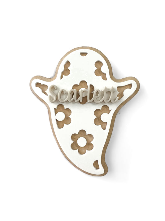 Personalized Daisy Ghost Magnet/Tag