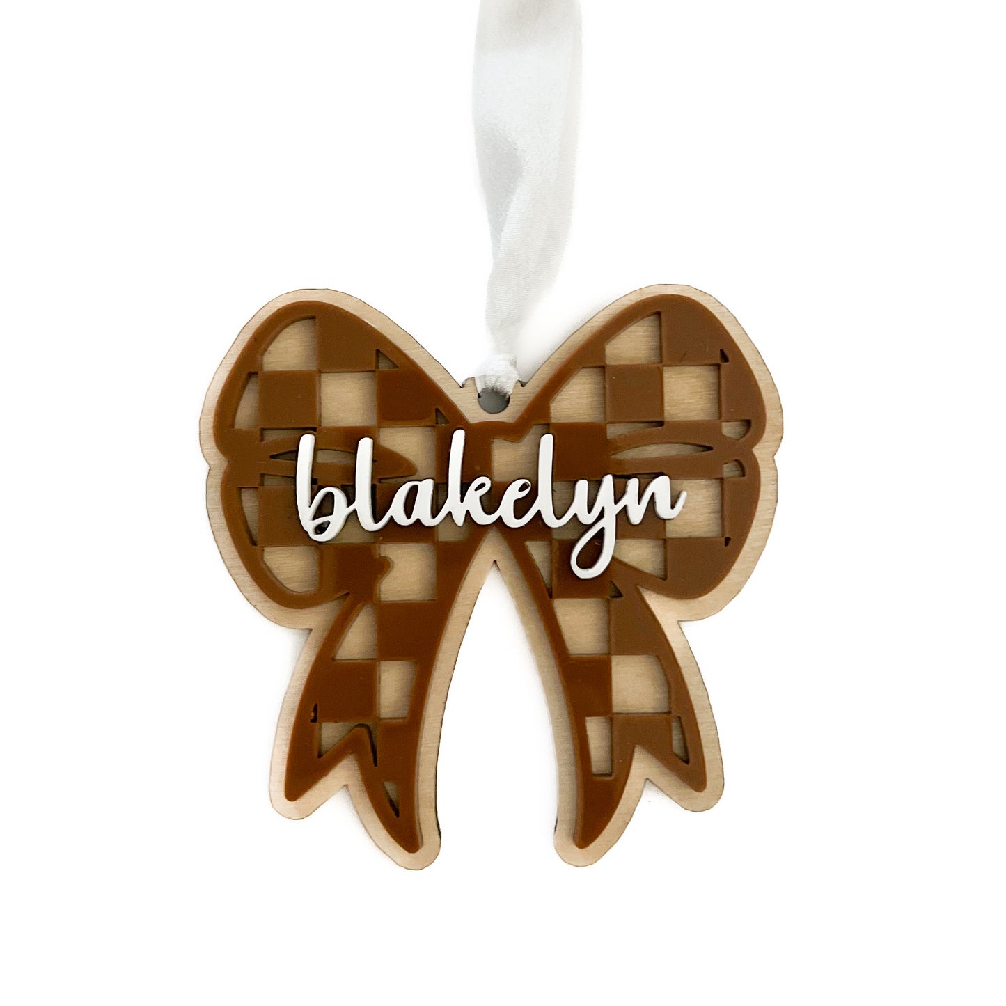 Personalized Check Bow Magnet/Ornament/Tag