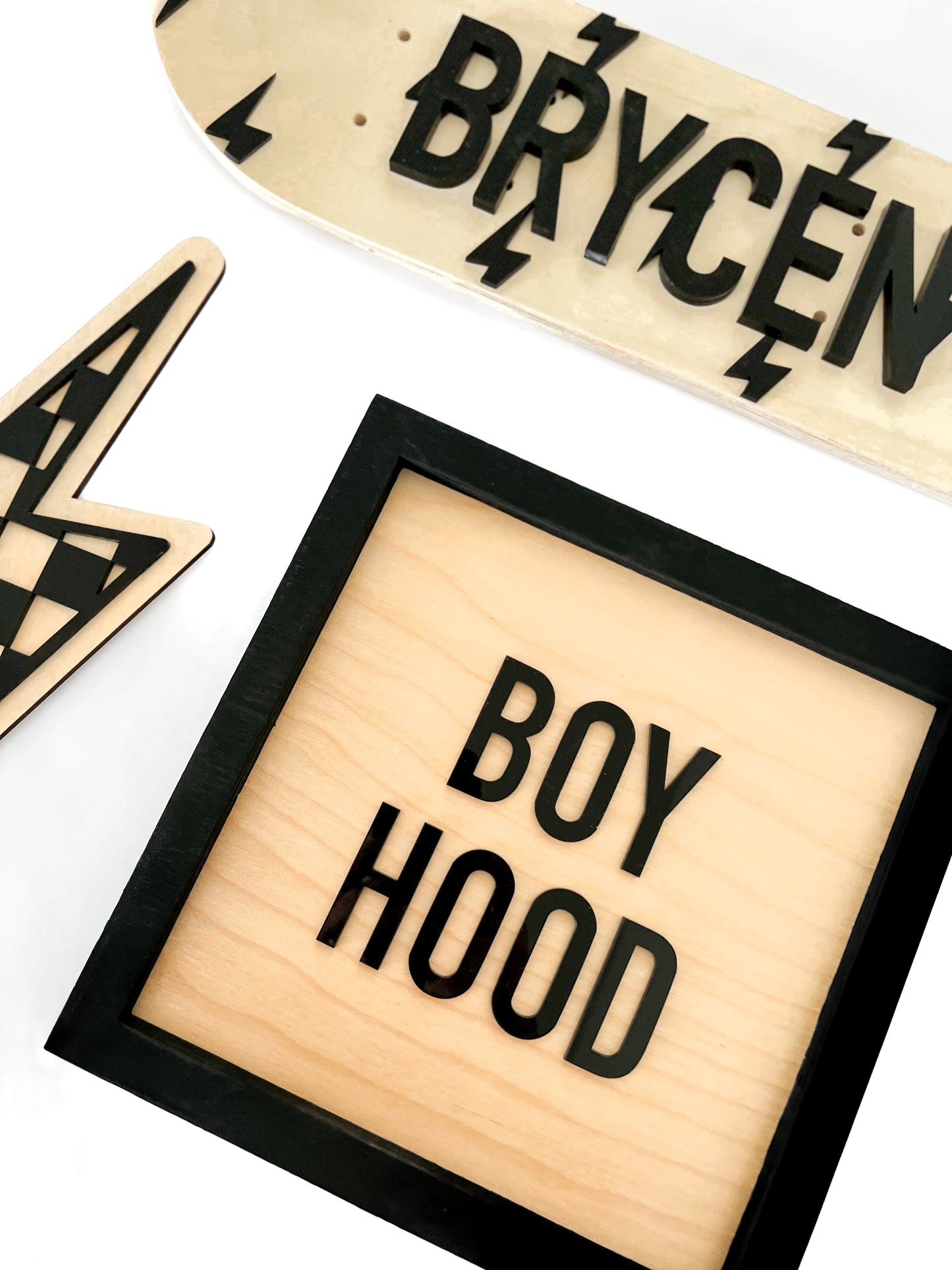 BOYHOOD Wood Frame Sign