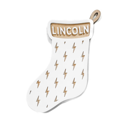 Personalized Bolt Stocking Sign