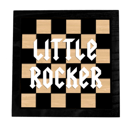 LITTLE ROCKER Check Layered Frame Sign