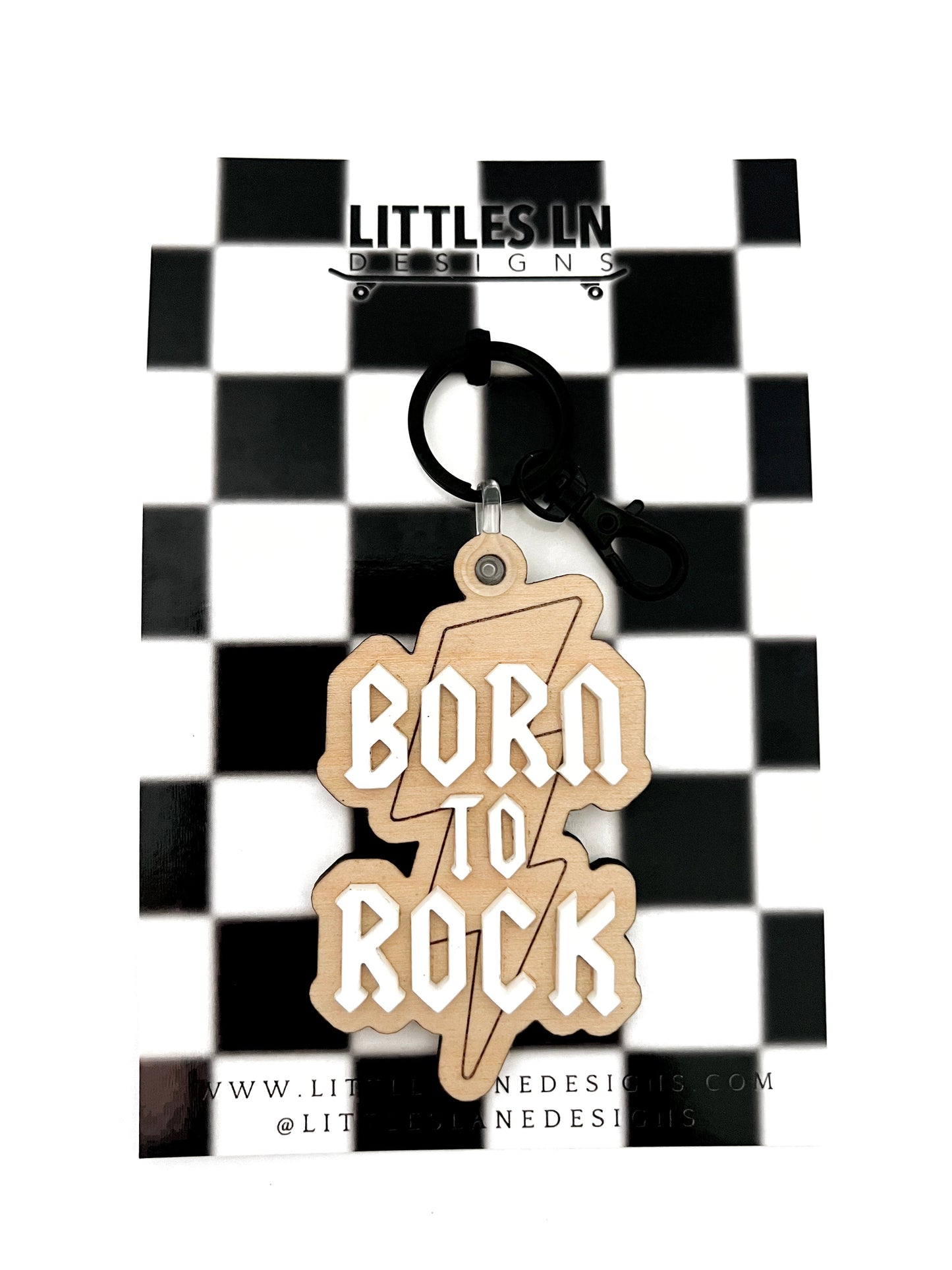 BORN TO ROCK Keychain