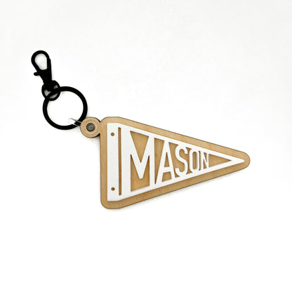 Personalized Pennant Keychain