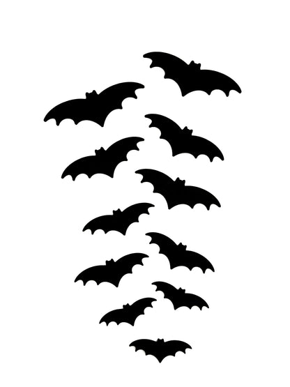 Assorted Black Wall Bats