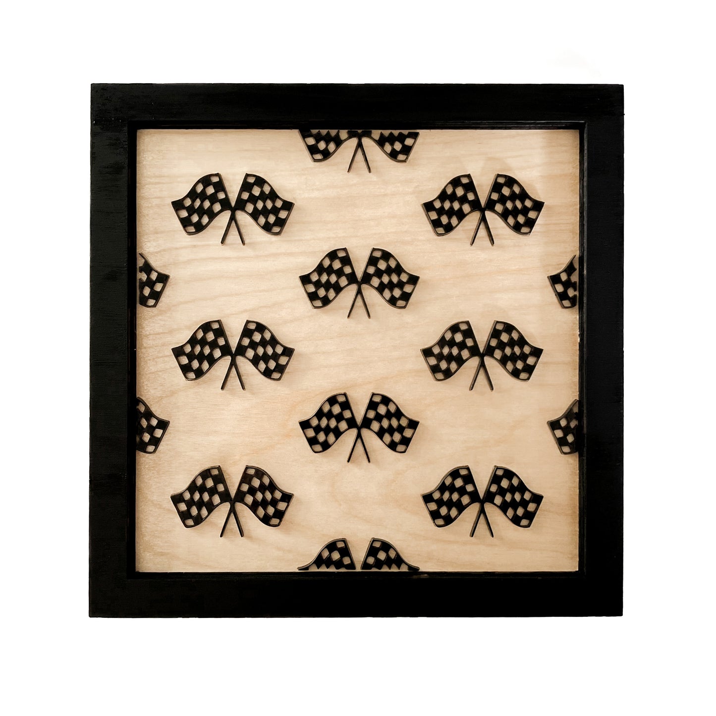 Race Flags Frame Sign