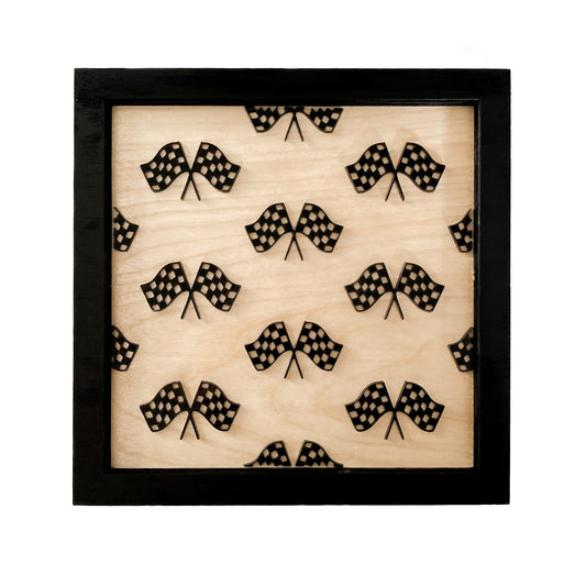 Race Flags Frame Sign