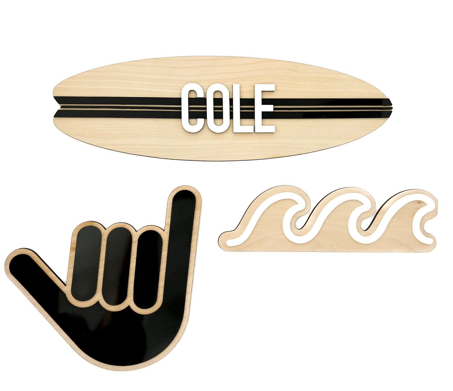 Pinstriped Personalized Surfboard