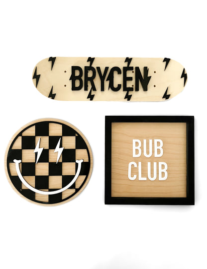 BUB CLUB Wood Frame Sign