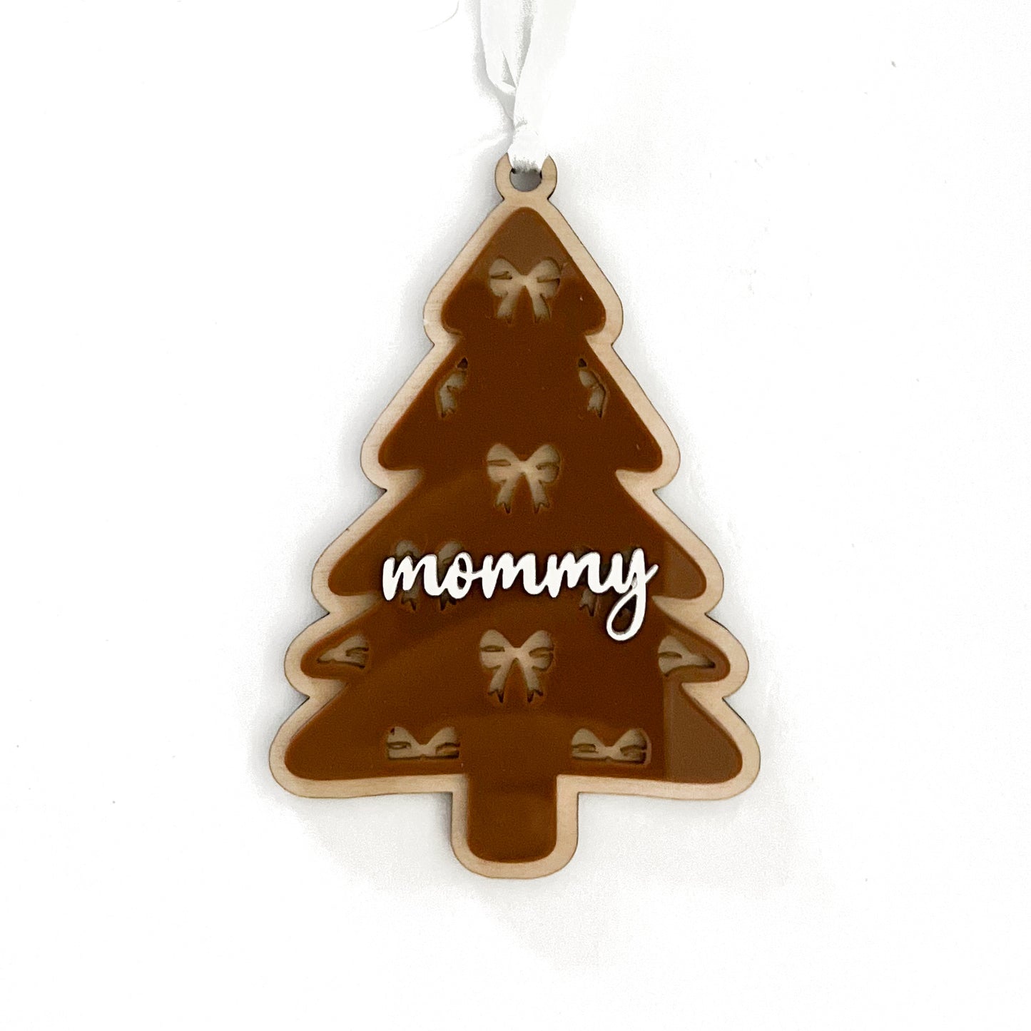 Personalized Bow Tree Magnet/Ornament/Tag