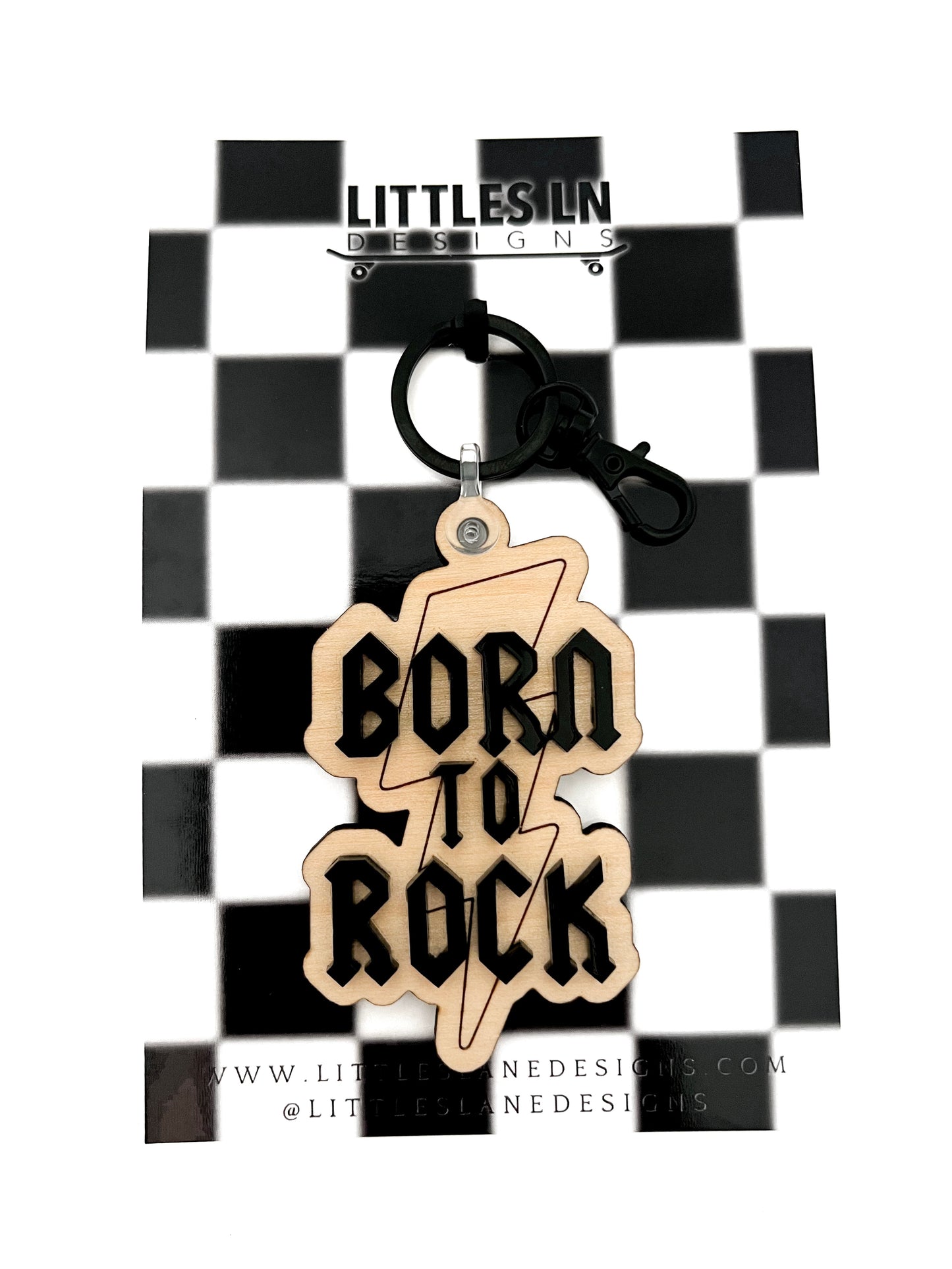 BORN TO ROCK Keychain