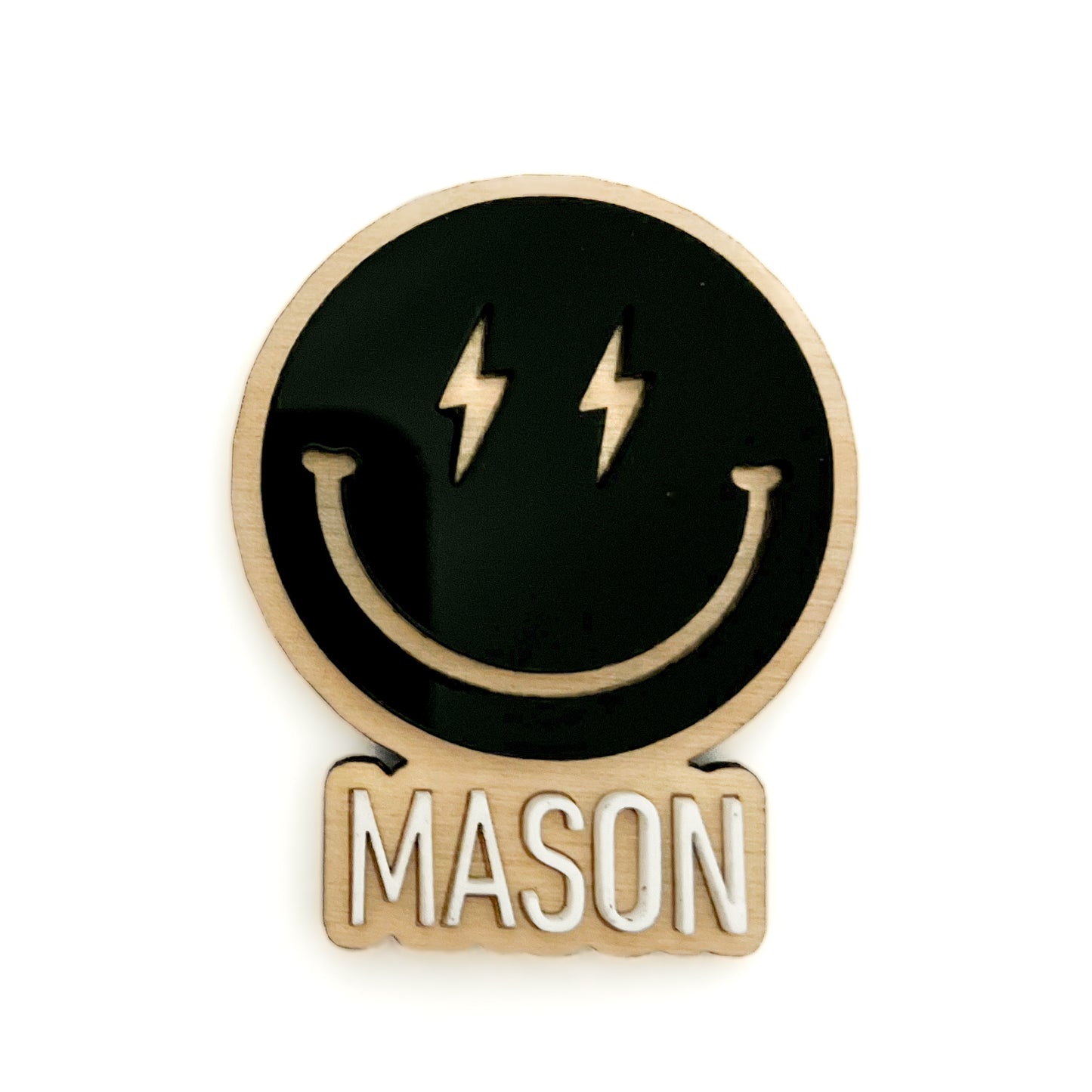 Personalized Bolt Smiley Magnet