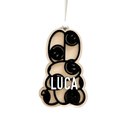 Personalized Bolt Smiley Balloon Bunny Magnet/Tag