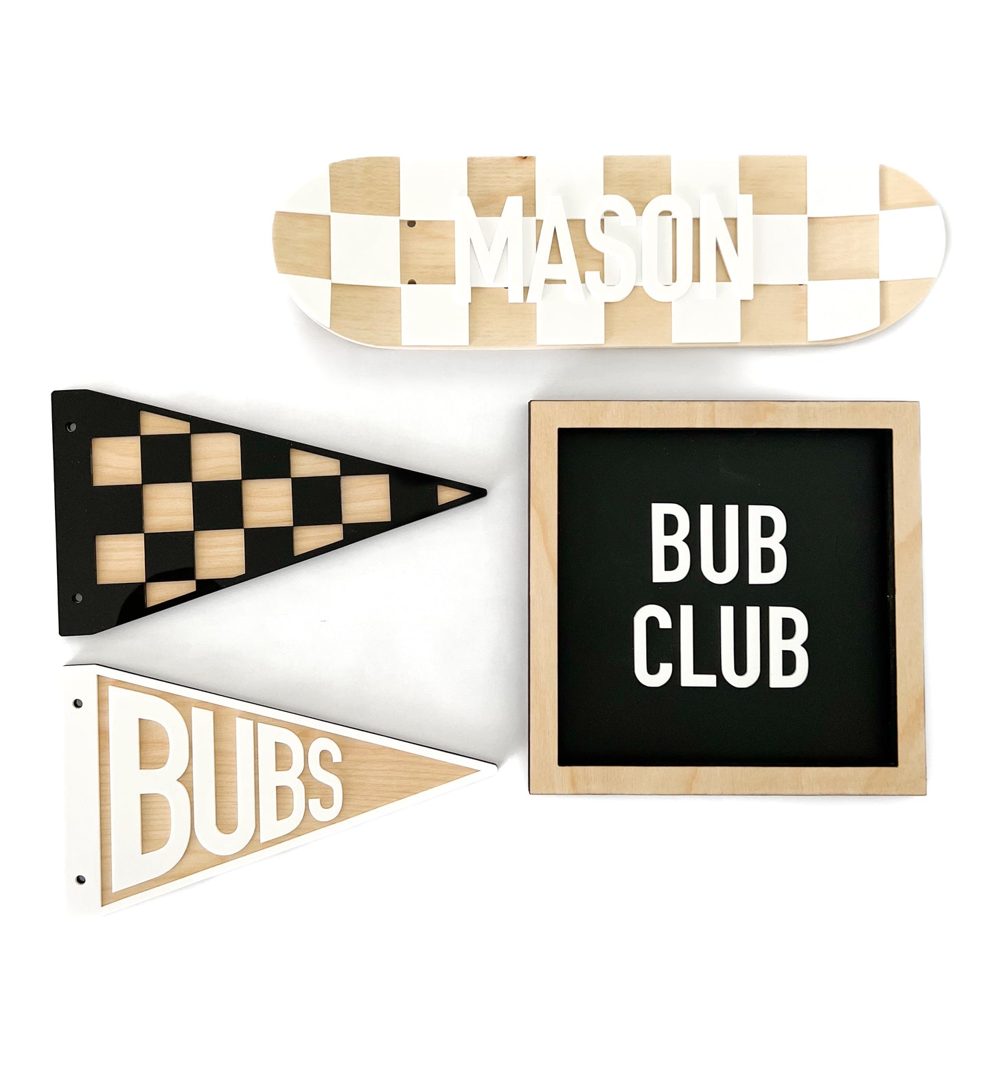 BUB CLUB Black Frame Sign