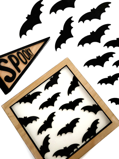 Assorted Black Wall Bats