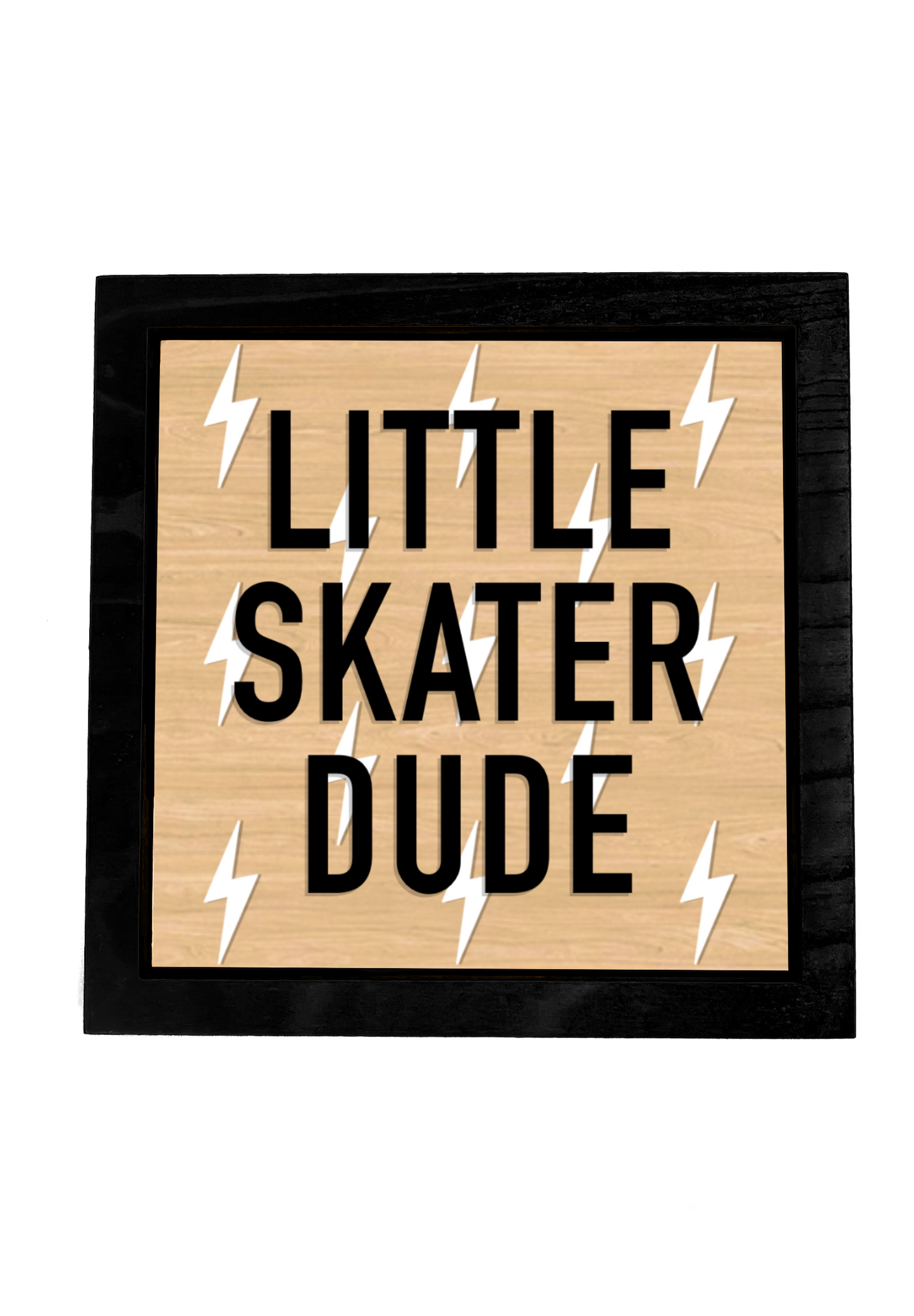 LITTLE SKATER DUDE Wood Bolt Layered Frame Sign