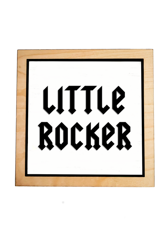 LITTLE ROCKER White Frame Sign