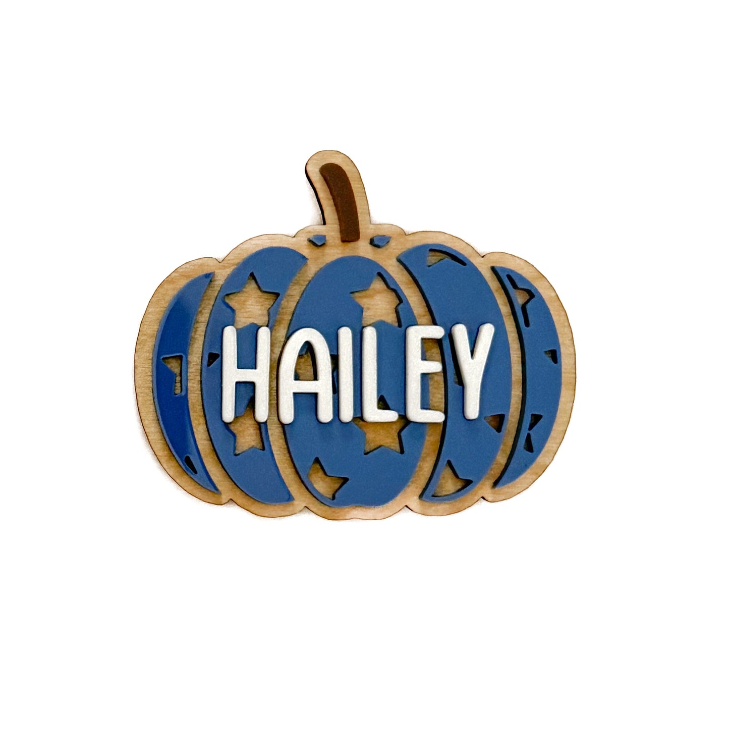 Personalized Stars Pumpkin Magnet/Tag