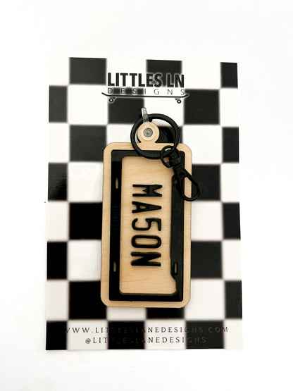 Personalized License Plate Keychain