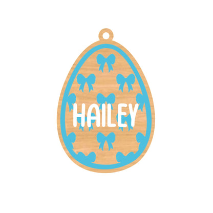 Personalized Bow Egg Magnet/Tag